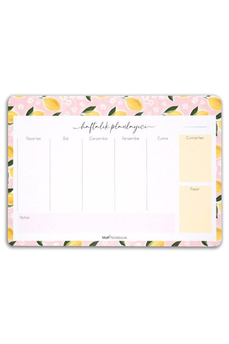 3 Pcs Desktop Planner Set Lemon