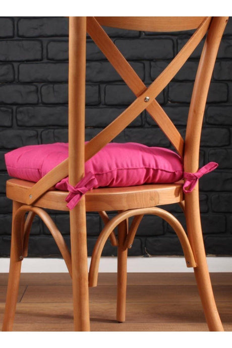 4 Pcs Lux Pofidic Fuchsia Chair Cushion Special Stitched Laced 40x40cm - Swordslife