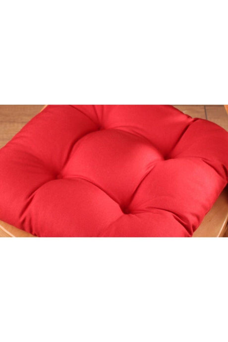 4 Pcs Lux Pofidik Red Chair Cushion Special Stitched Laced 40x40cm - Swordslife