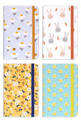 Set of 4 Pocket Books Striped Bee Rabbit