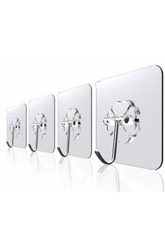 Heavy-duty self-adhesive door and wall hangers (pack of 4)