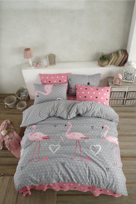 4 Pillow Double Duvet Cover Set Flamingo - Swordslife