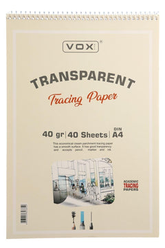 A4 tracing sketchbook with 40 sheets 21 x 29.7 cm