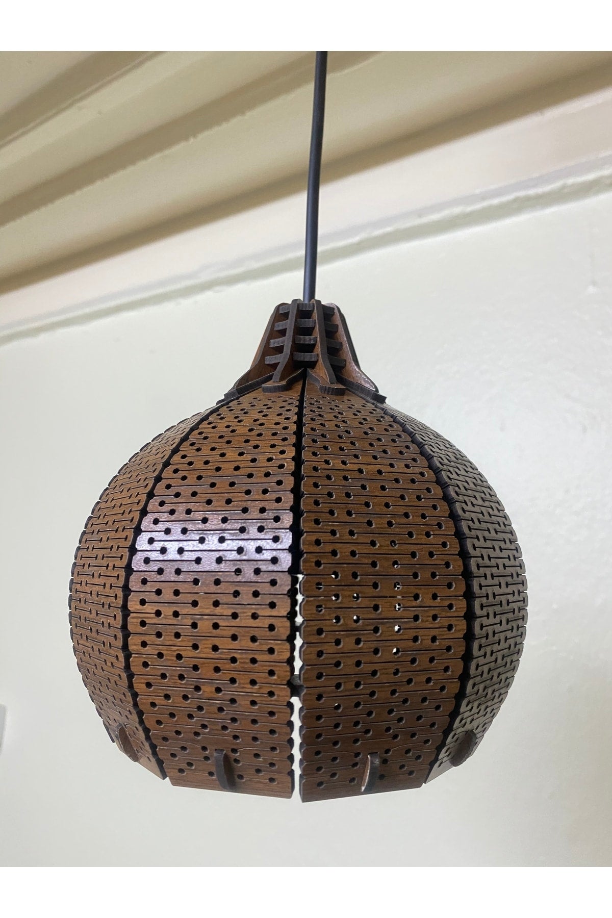 Rustic Luxury Cut Pumpkin Model Wooden Lampholder With Cover And Living Room Chandelier Will Be Sent Assembled