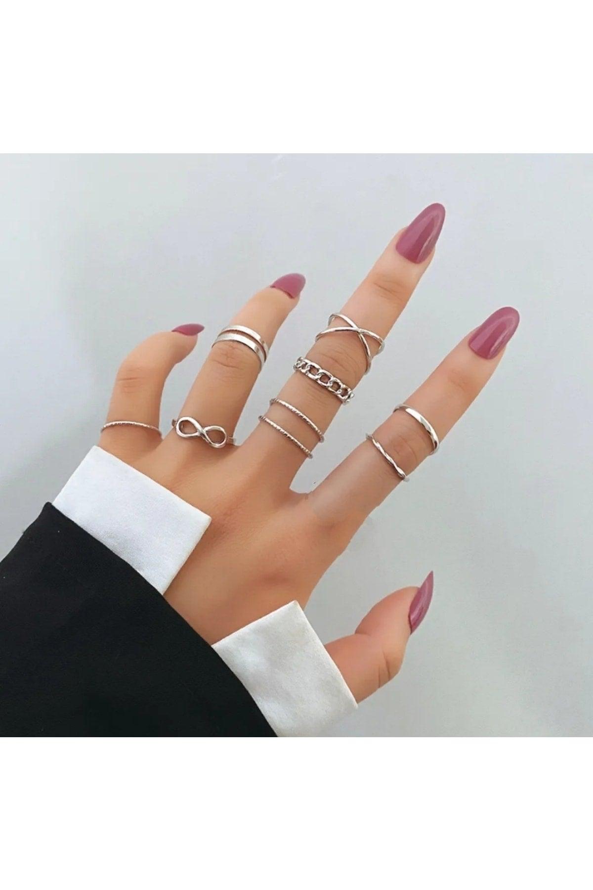 Women's 10 Sterling Silver Ring Set - Swordslife