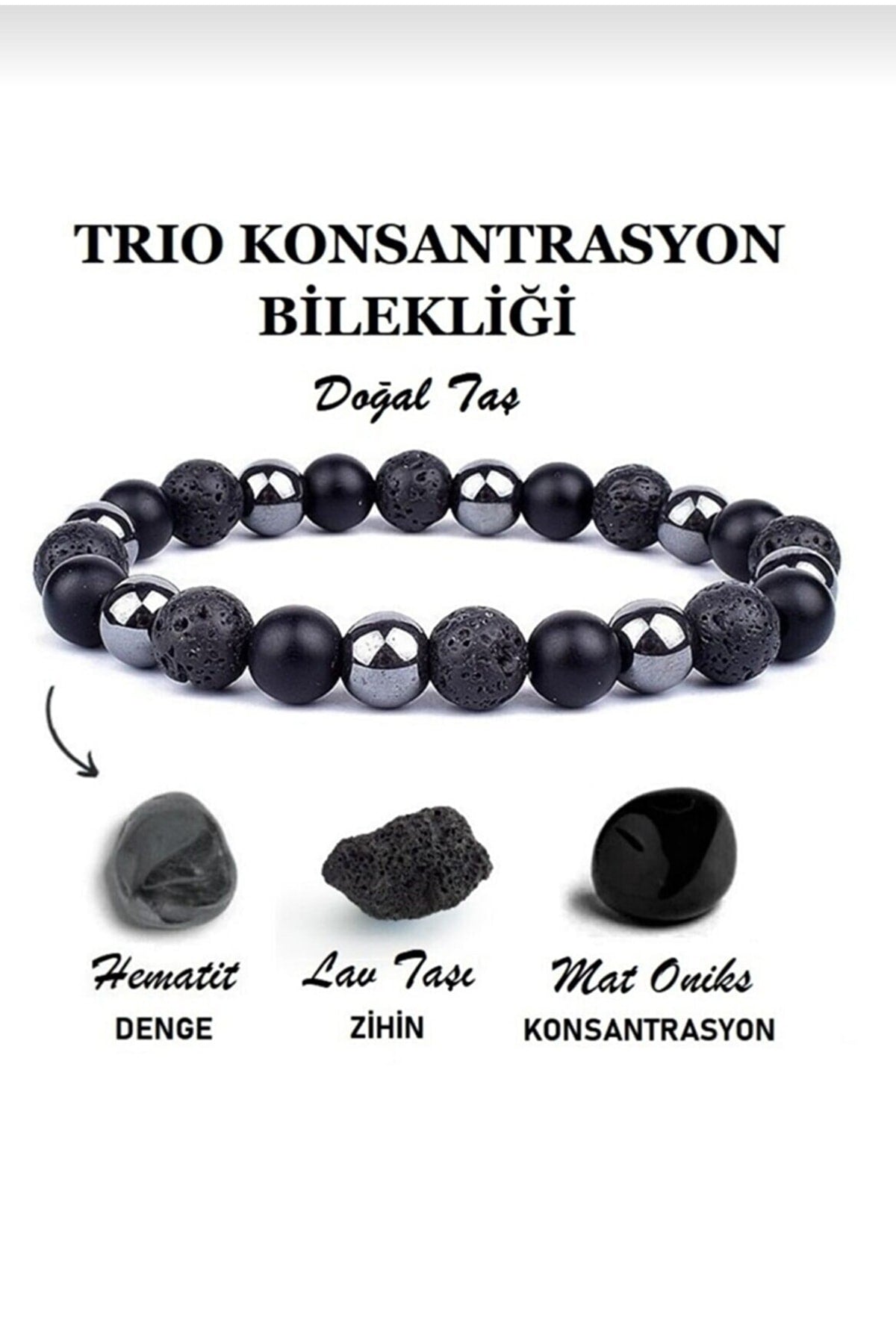 Herren Armbanduhr 3 ATM Wasserdicht Silberfarben Stahlband + Naturstein Armband Elg889 Wlg641