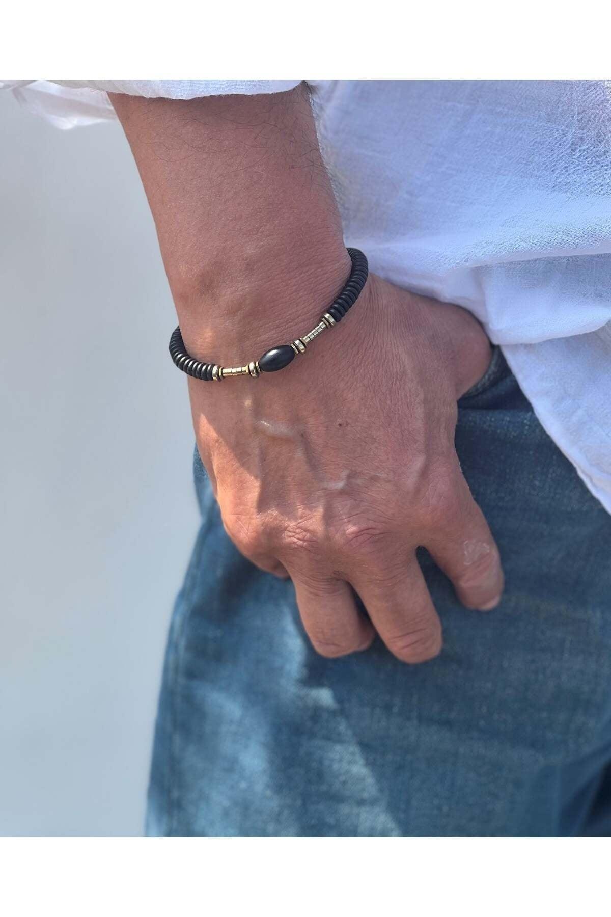 Matte Onyx & Hematite & Lava Stone Unisex Bracelet - Swordslife