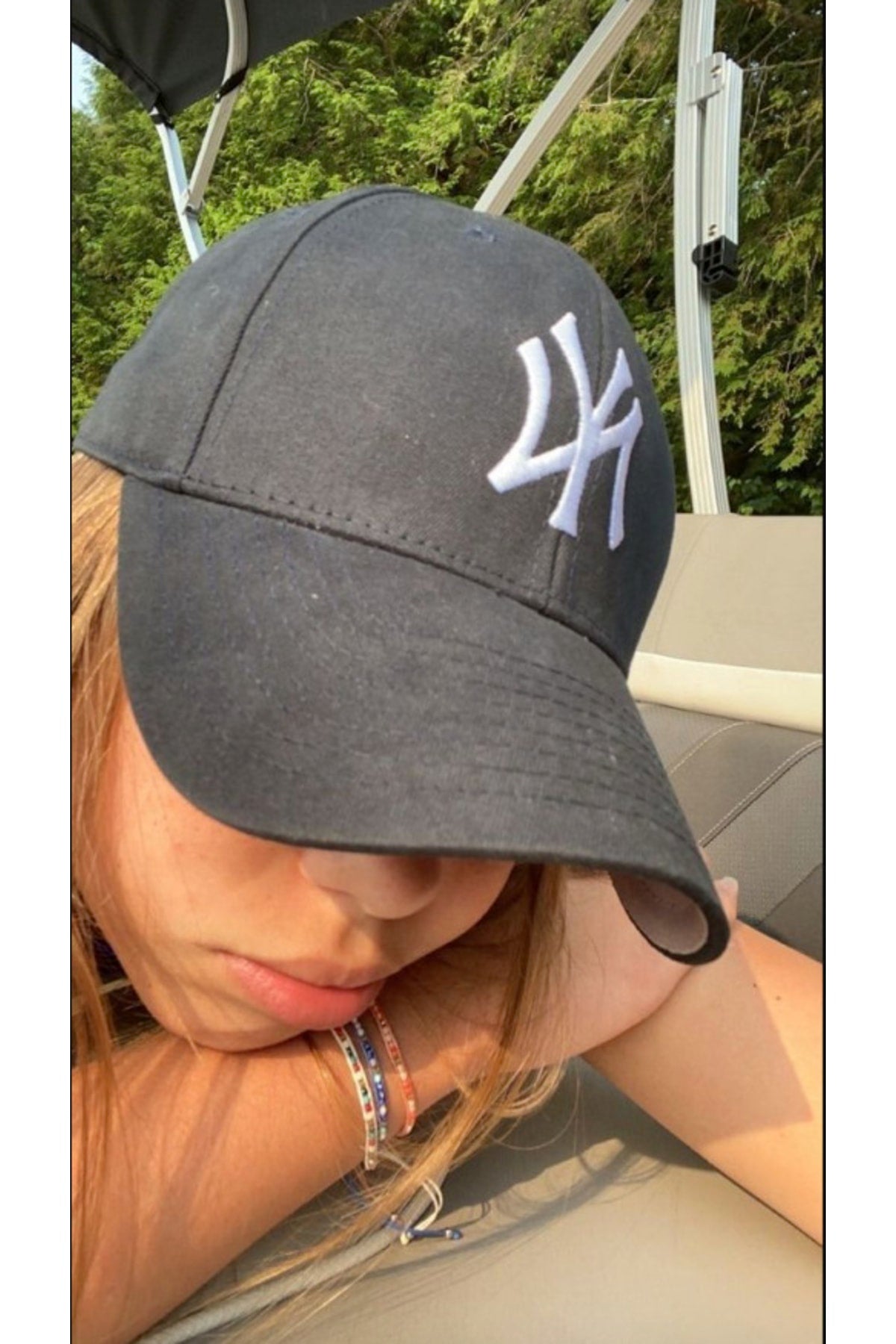 Unisex Schwarz Farbe Weiß Stickerei Baseball Ny New York Hut