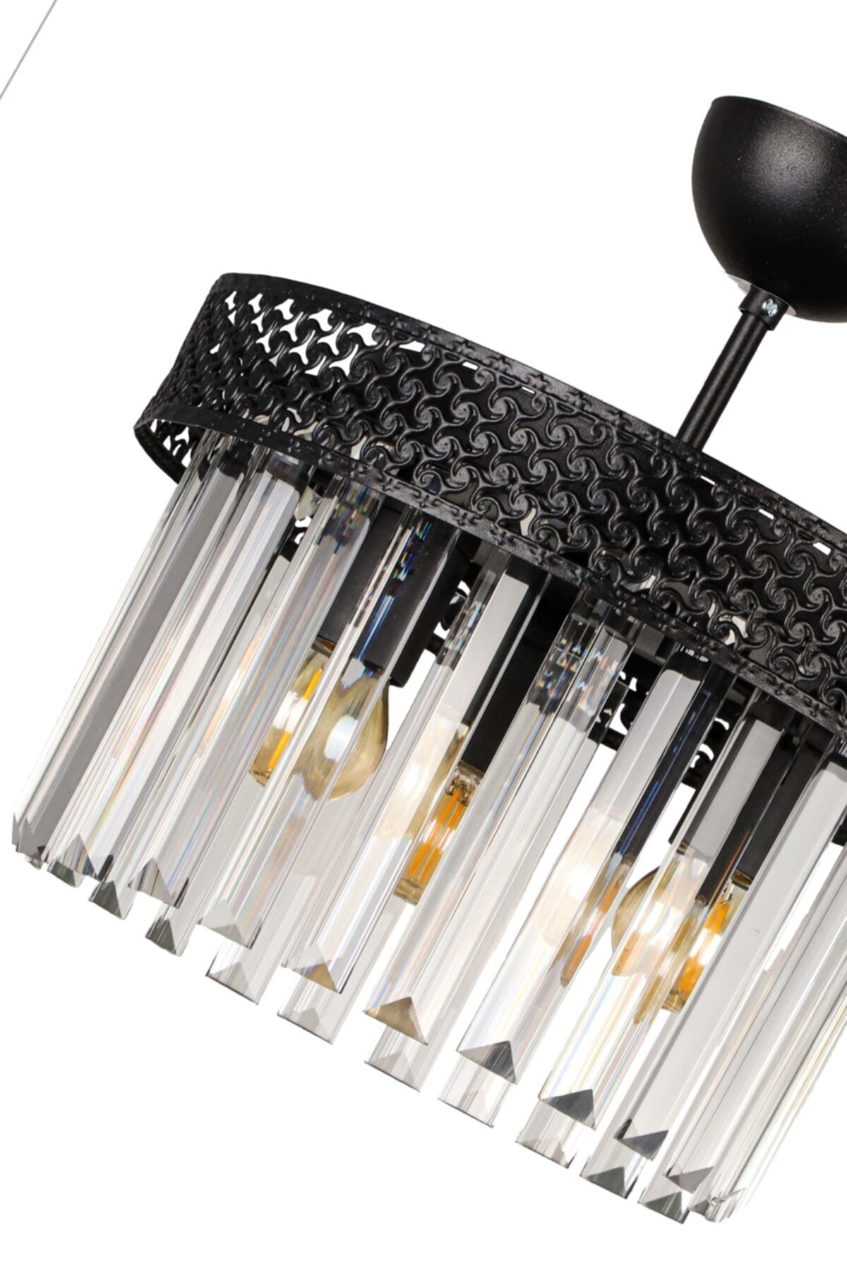 Sitrus 3Rd Black Lux Crystal Stone Chandelier