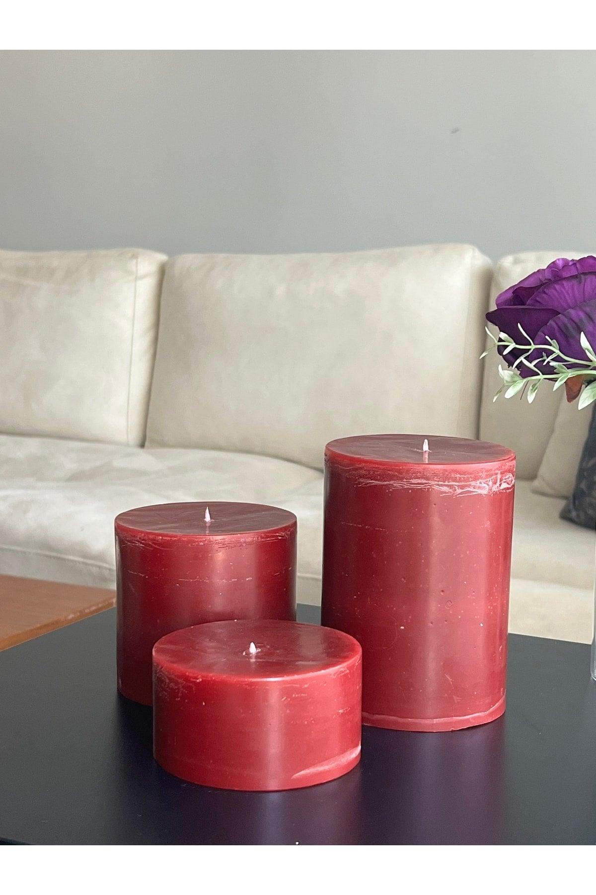 Large 3 Roll Cylinder Candle , Scented Decorative Block Candle - Swordslife