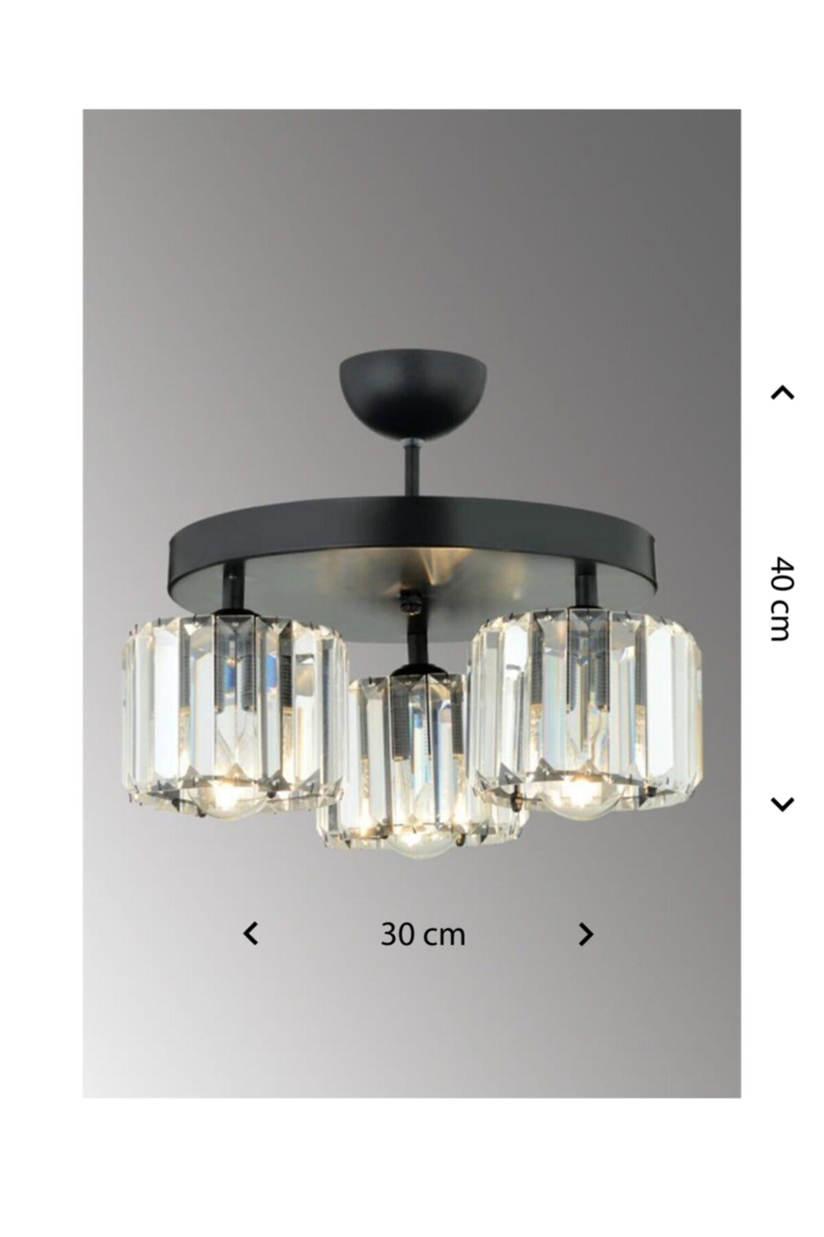 Lara 3-Piece Black Yuv.Y-10 Chandelier
