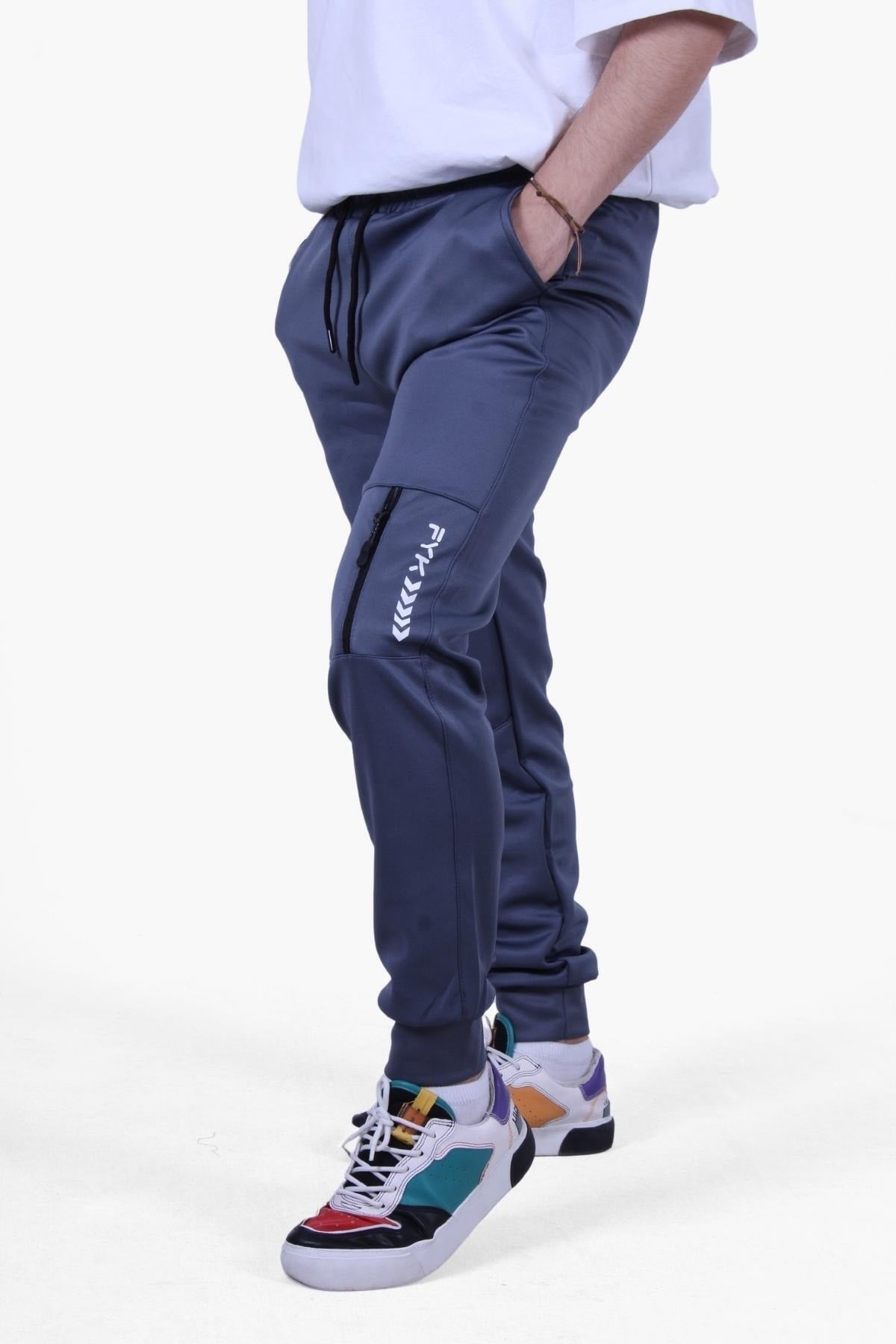 Sml-Xl-Xxl Herren-Jogginghose mit Textdruck in Slim Fit