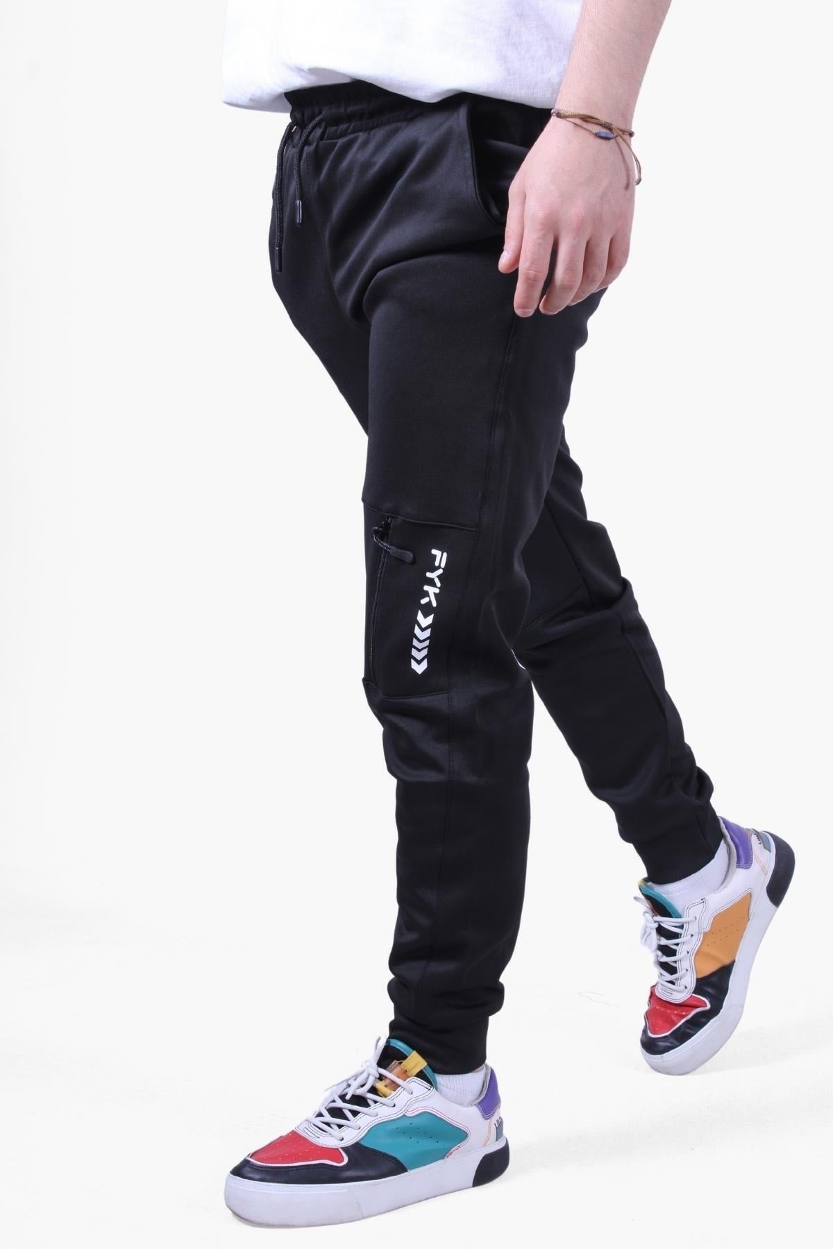 Sml-Xl-Xxl Herren-Jogginghose mit Textdruck in Slim Fit