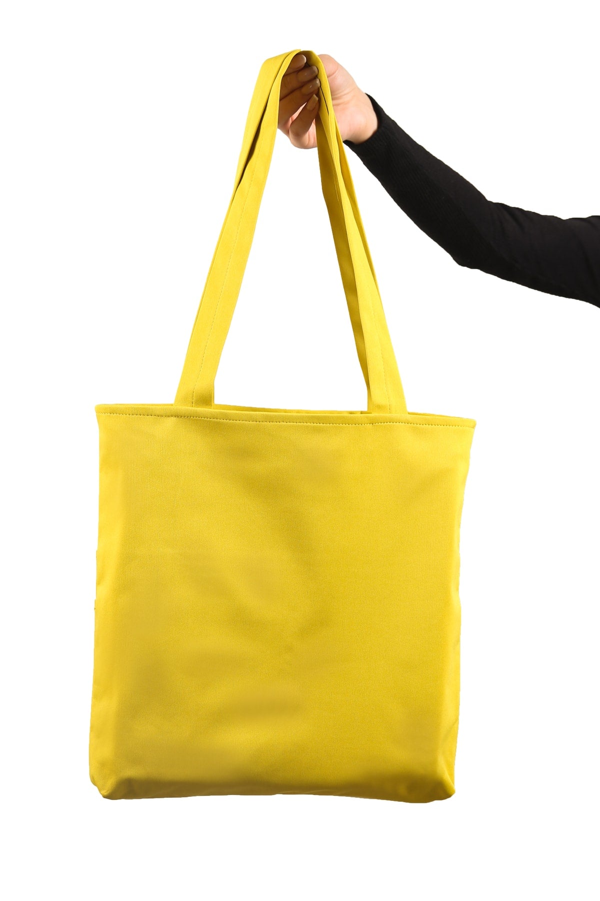 Gelbe Tasche für Damen mit Reißverschluss, Hand- und Schultertasche aus Canvas