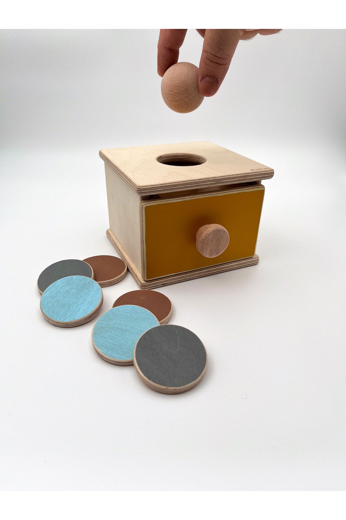 Montessori Ball And Money Box (2In1), Baby Wooden Toys For 1 Year Old, First Learning Toys