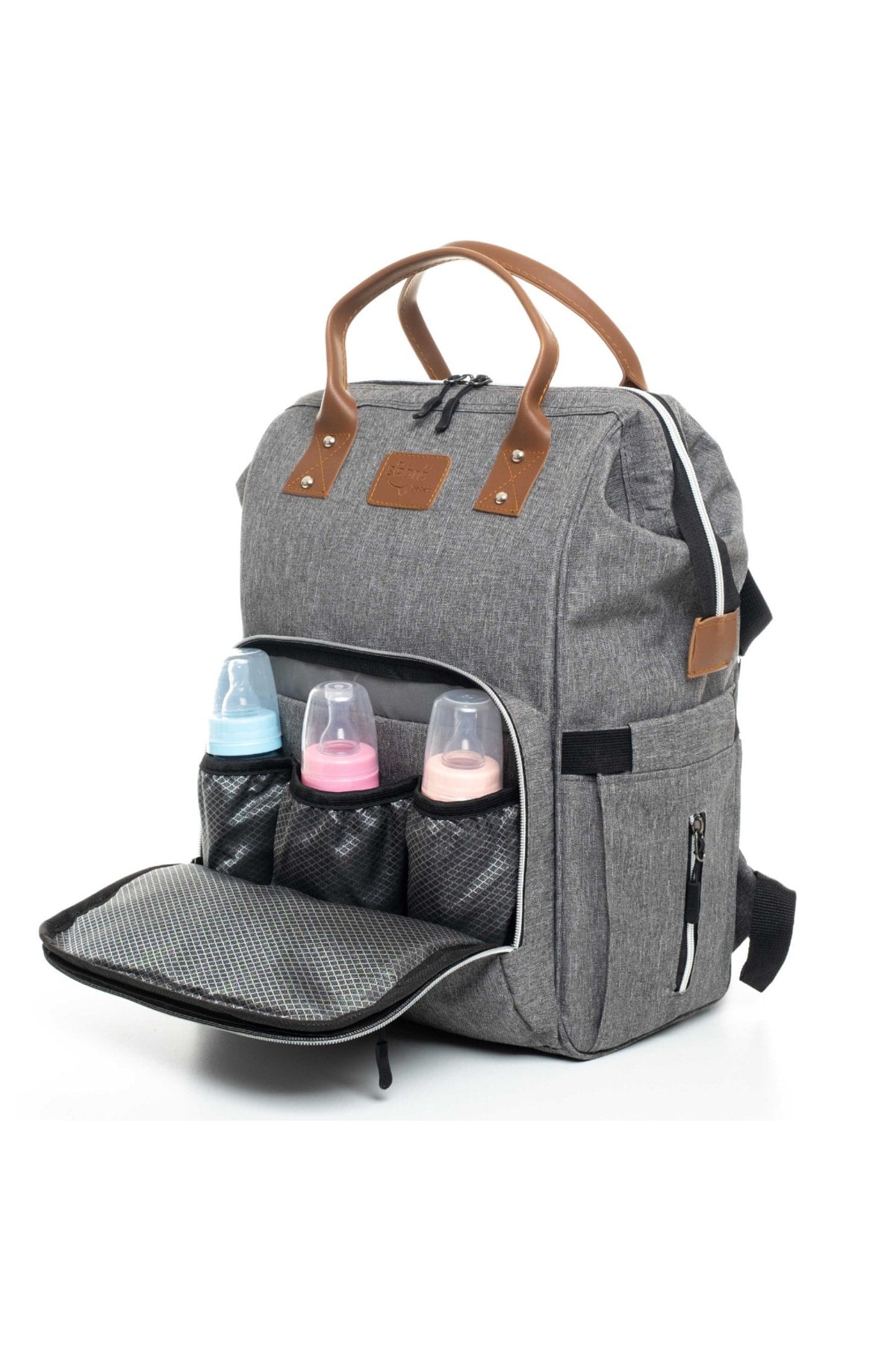 Lux Waterproof Stainproof Functional Baby Care Backpack Gray