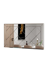 - Saga Decorative Diamond Patterned Living Room Office Console Mirror Sga01 - Swordslife
