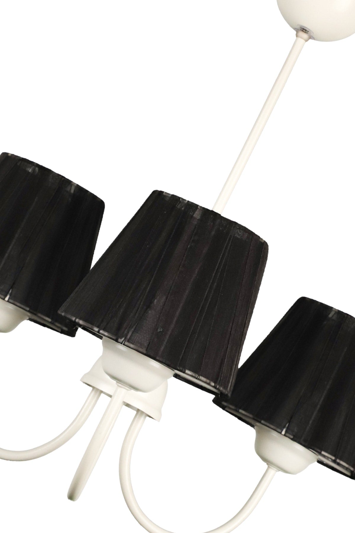 Ova 3Rd Chandelier White Black Hat