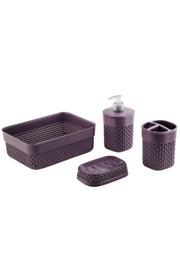 4 Piece Elegant Bathroom Set Plastic Bathroom Set Bathroom Accessories - Swordslife