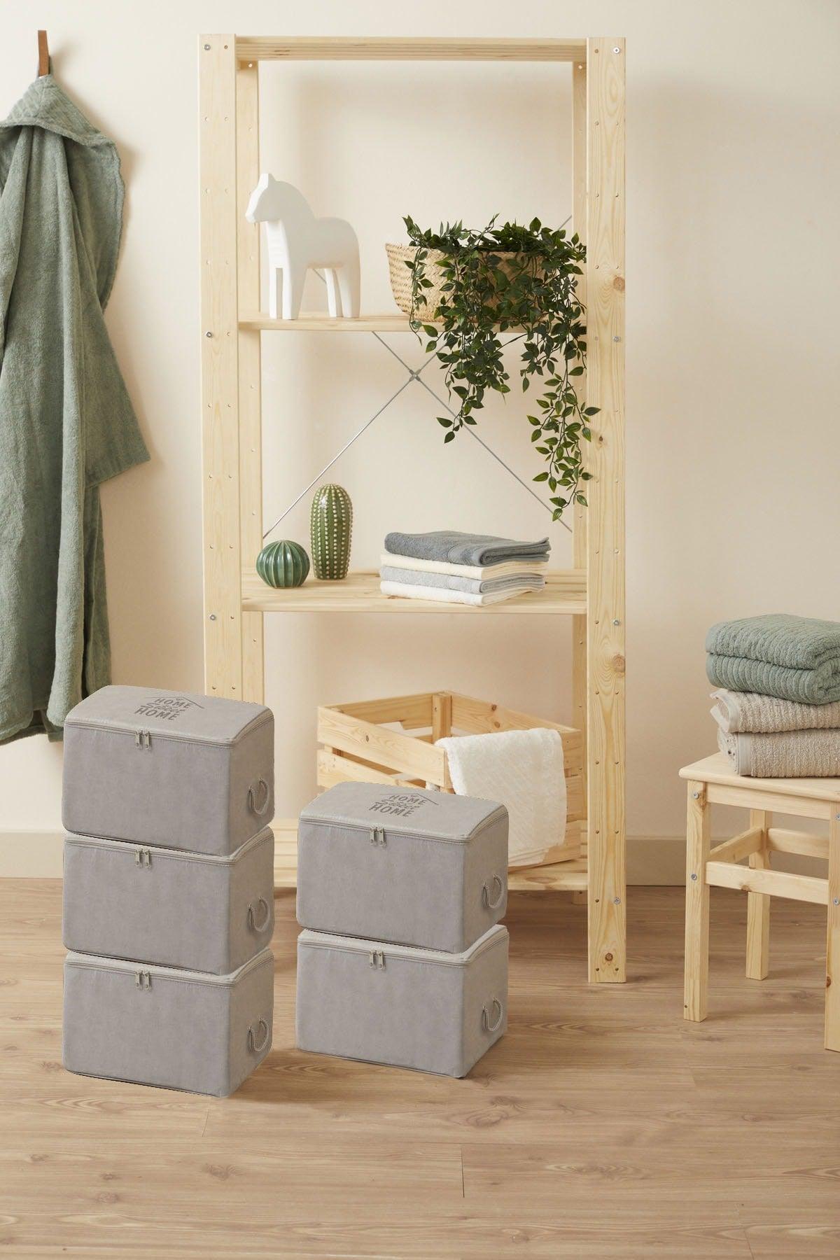 5 Small Size Gray Color Base Base Dowry Storage Bag