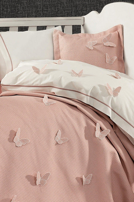 Pieces 100% Cotton 3d Butterfly Pattern Baby Duvet Cover Set Pink - Swordslife