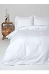 5 Star Luxury Hotel Type Elastic Striped Cotton Satin Duvet Cover Set 180x200eb Fitted Oversized - Swordslife