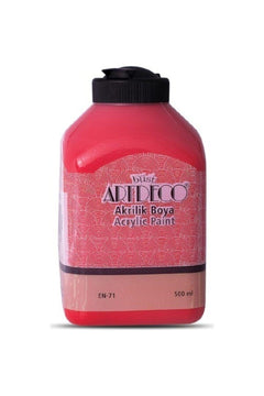 500ml red acrylic paint - water-resistant finish for canvas, wood, and metal