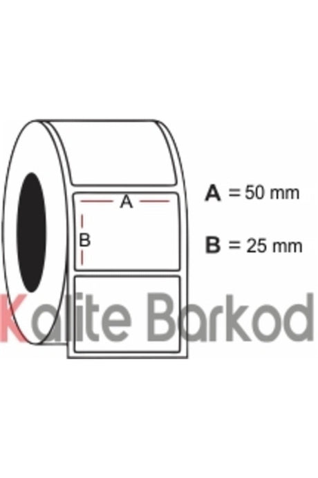 50x25 Thermal Label | Barcode Label |