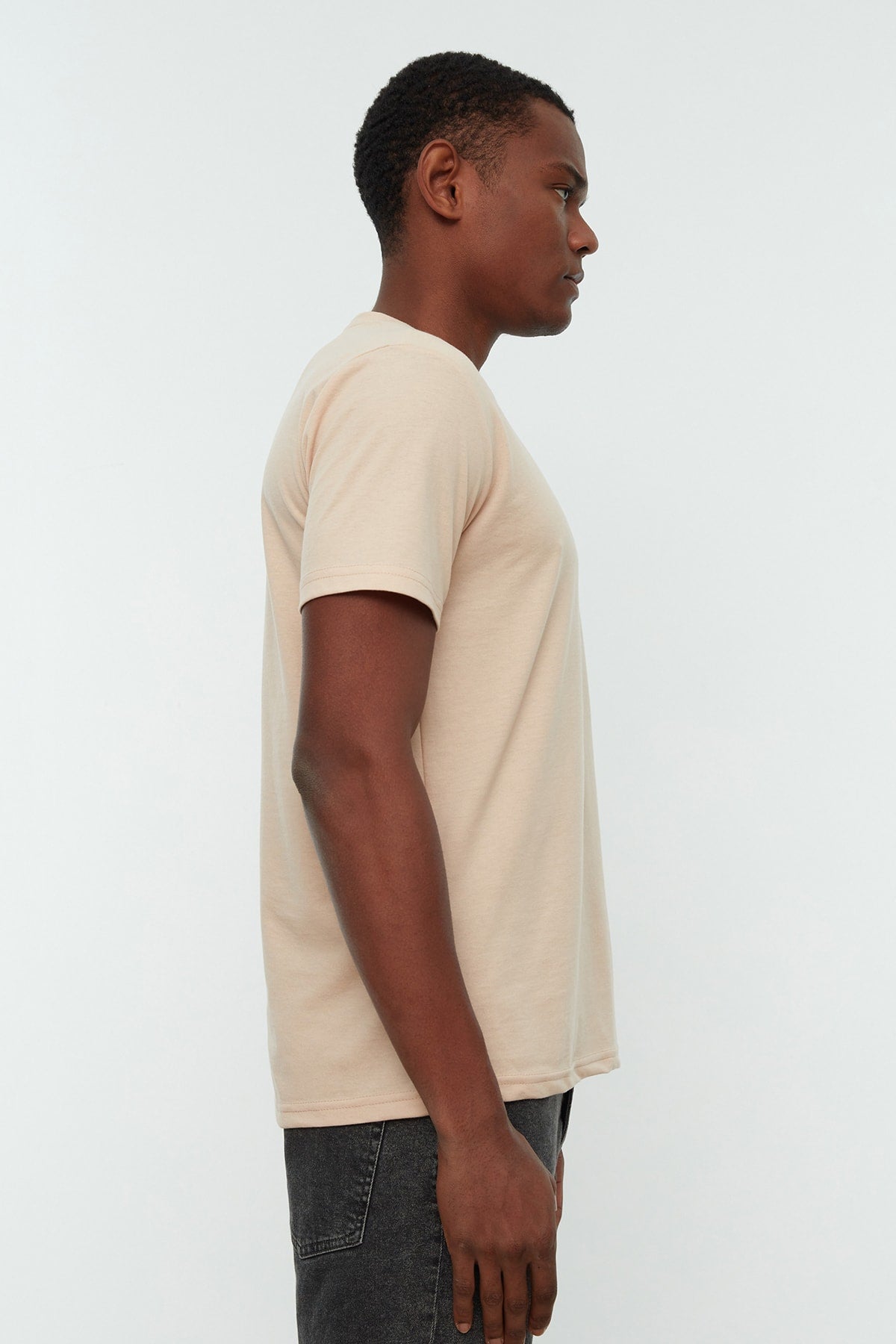 Taş Men Basic Regular/Normal Cut Crew Neck Short Sleeved T-Shirt Tmnss22Ts0271