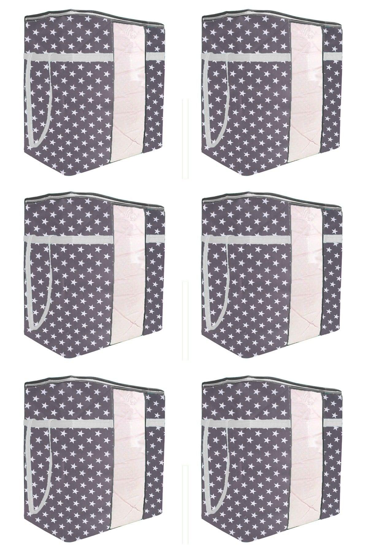 6 Pcs Star Pattern Window Storage Bag House Organizer Storage Bag Maxi 30x45x50 Cm - Swordslife