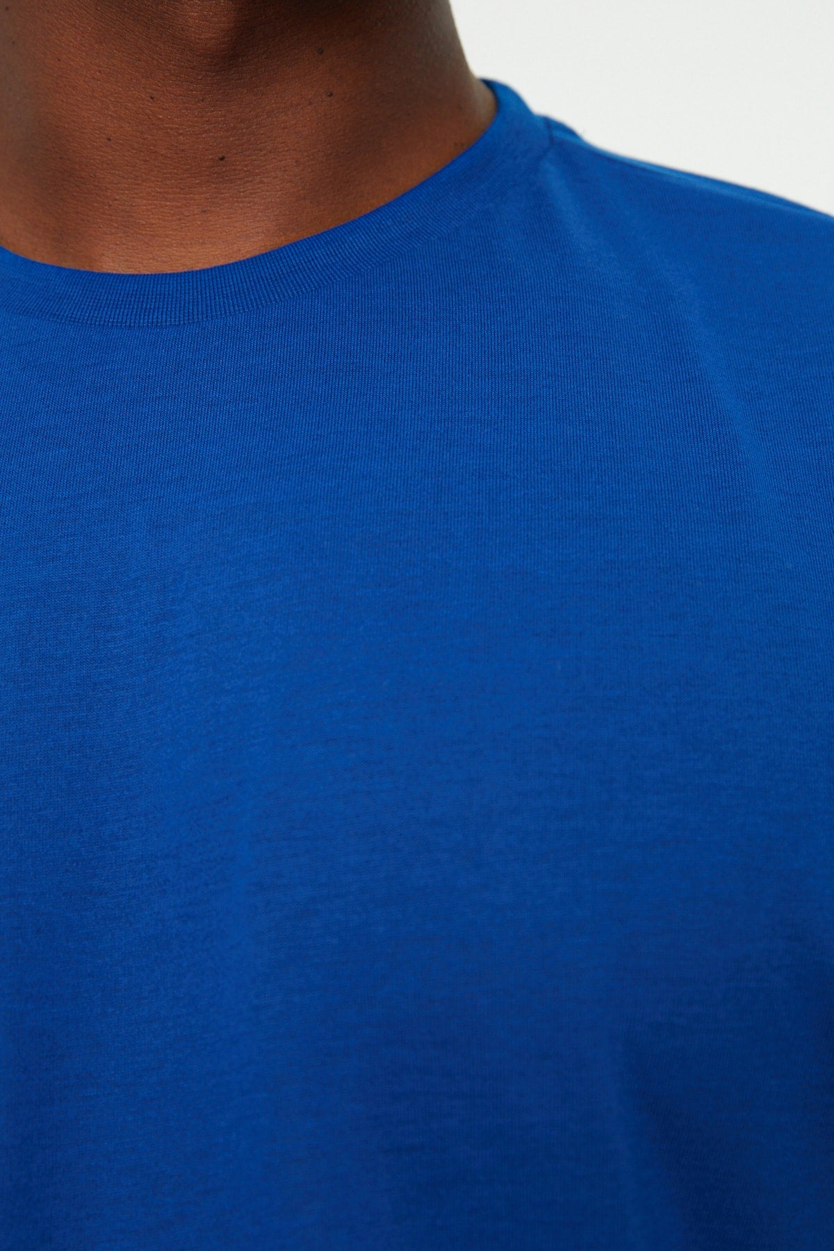 Saks Herren Basic Rundhals Oversize Kurzarm T-Shirt