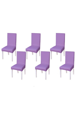 6-piece lycra chair cover set with honeycomb pattern in flexible fabric