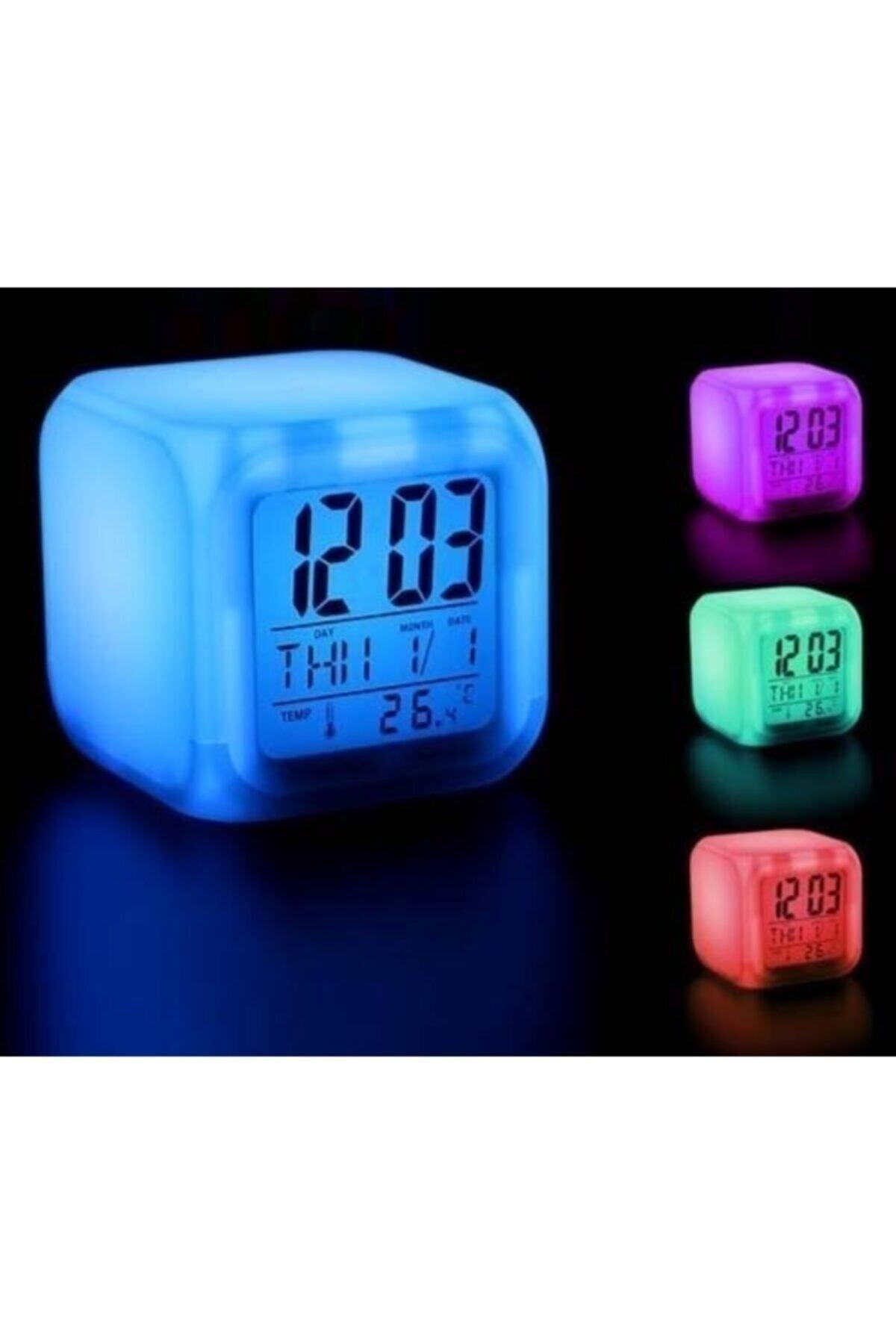 7 Color Changing Kids Room Alarm Digital Cube Alarm Clock - Swordslife