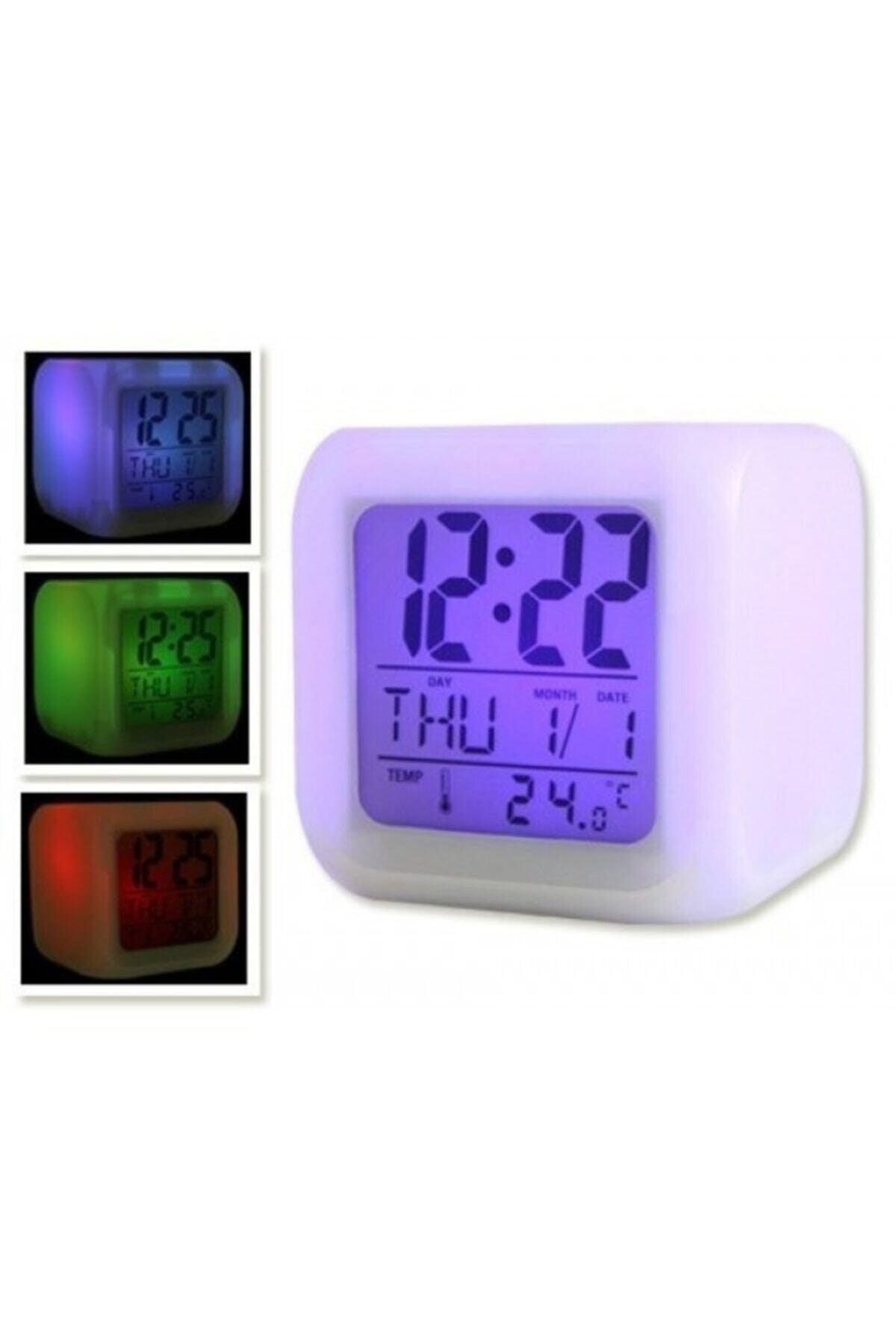 7 Color Changing Kids Room Alarm Digital Cube Alarm Clock - Swordslife
