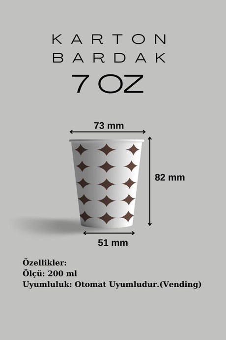 7 Oz Paper Cup 3000 Pieces Leakproof