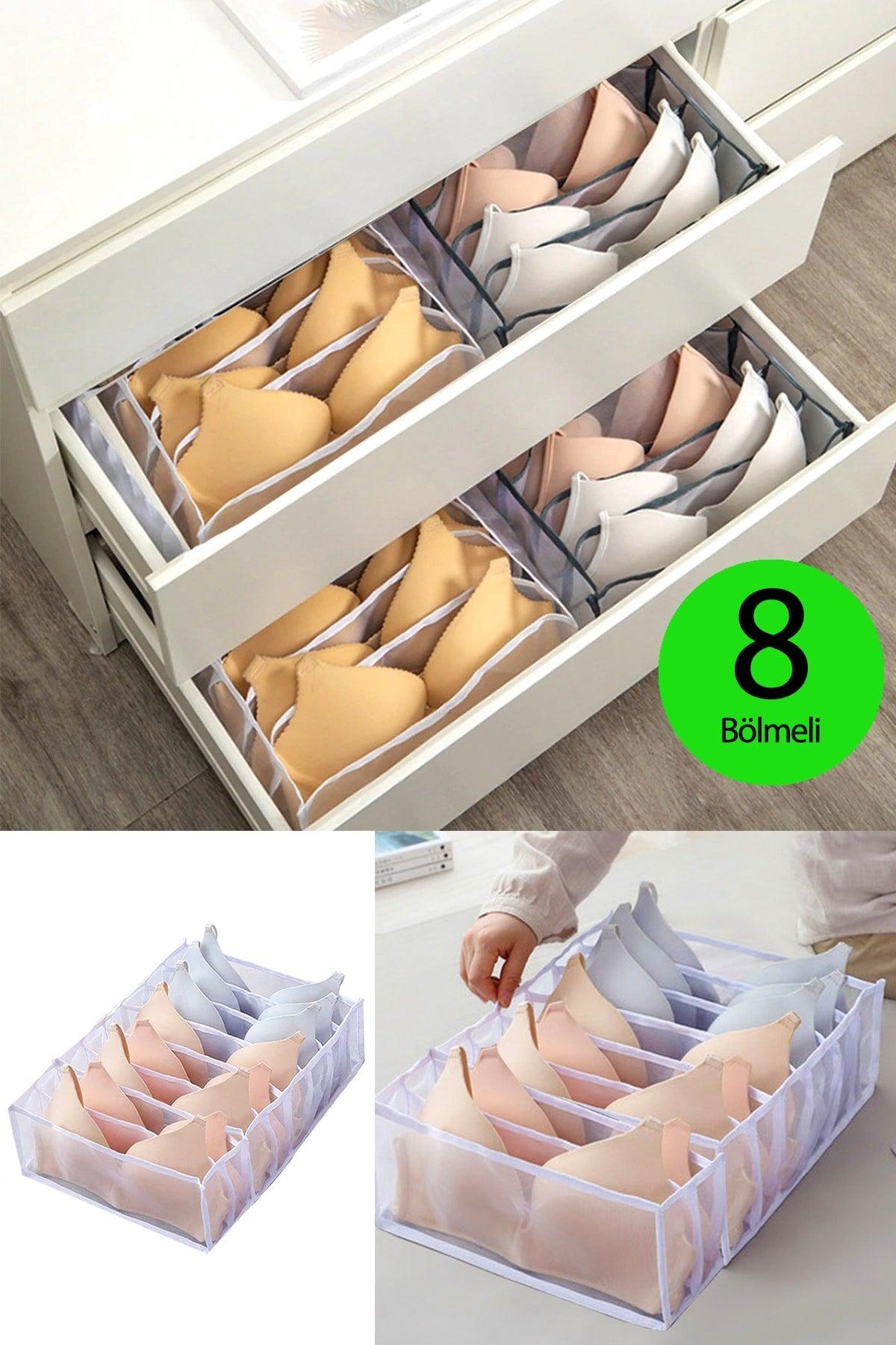 8 Compartment Bra Organizer Accordion Wardrobe And Drawer Organizer - Swordslife