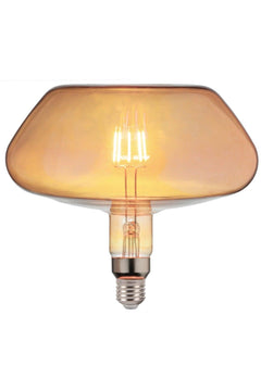 8W E27 LED bulb with warm amber or titanium finish for ambient lighting