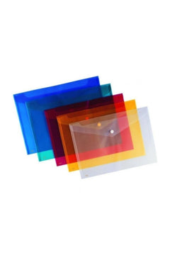 A4 Snap Envelope File in Transparent Colors