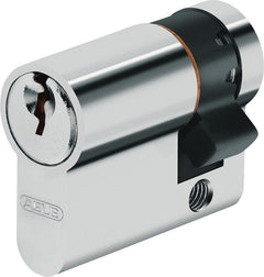 Button cylinder lock with 10-50 mm throw for doors