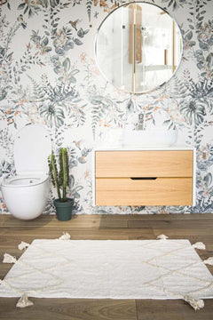 Soft cream bath mat, 70 x 110 cm, 100% cotton