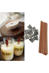 Wooden Candle Wick, Bamboo Wick 15cm*1.5cm 15 Pieces Adhesive Coffee Table - Swordslife