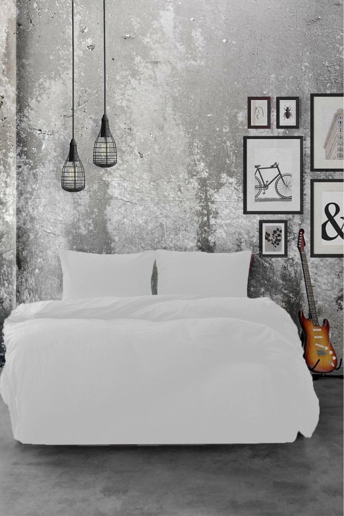 Akfil Cotton White Double Duvet Cover Set - Swordslife