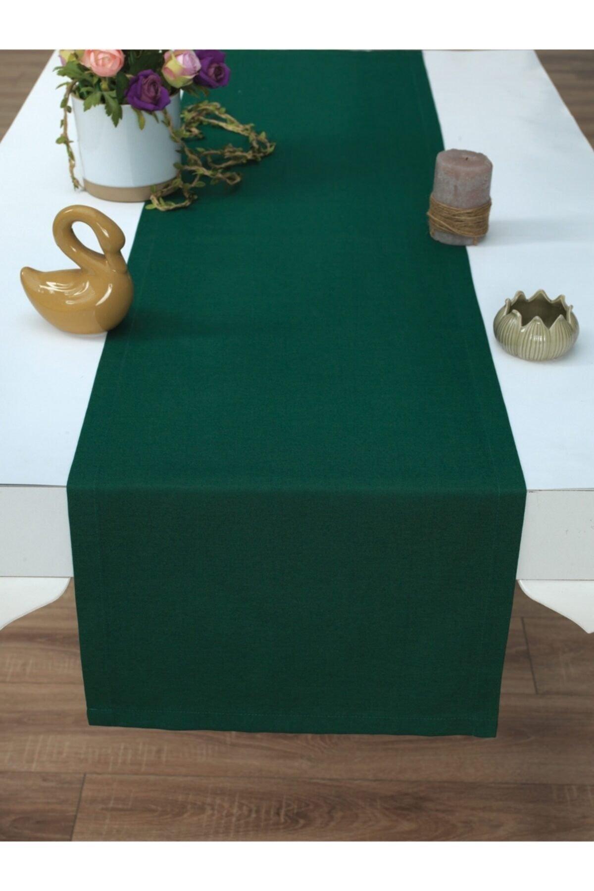 Placemat Cotton Green Colored Table Presentation Runner 40x170 - Swordslife