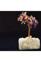 Amethyst, Citrine, Crystal Quartz Natural Stone Tree of Life D033 - Swordslife