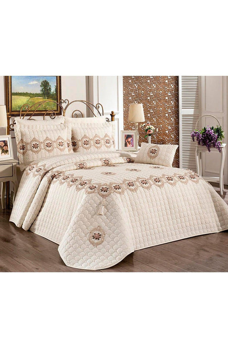 Angel Double Bedspread Cream Gold - Swordslife