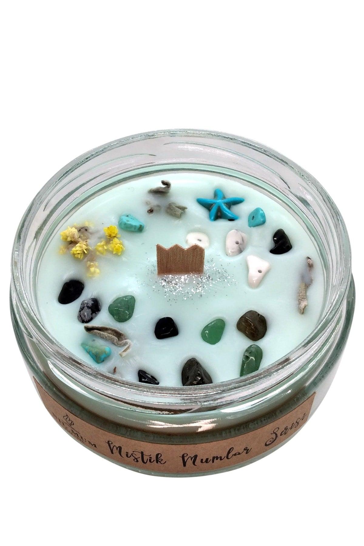 Aromatherapy Spiritual Peace Spiritual Soy Candle With Natural Stone 240 gr - Swordslife