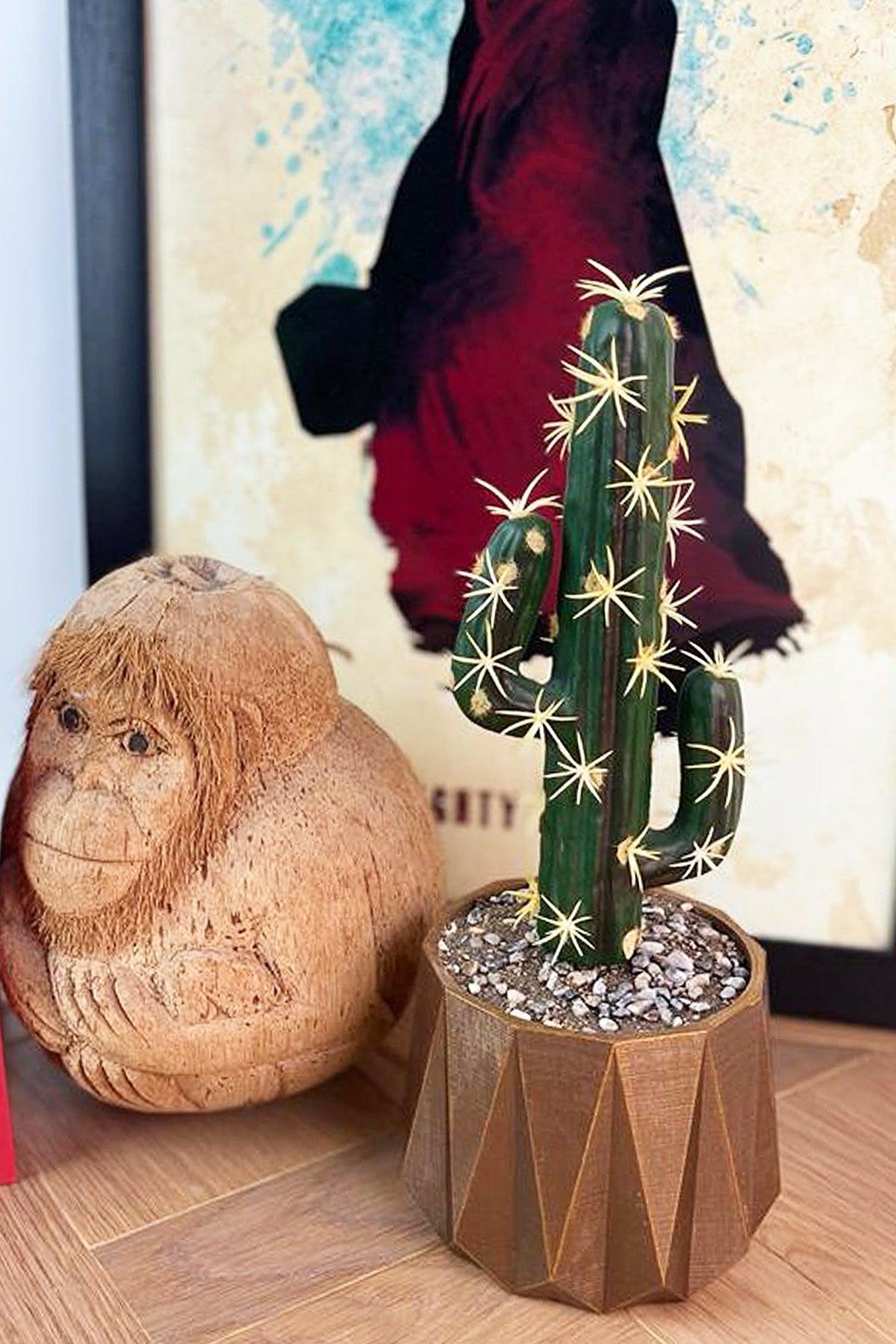 Artificial Cactus-30 Cm Decorative Concrete Flower Pot - Swordslife