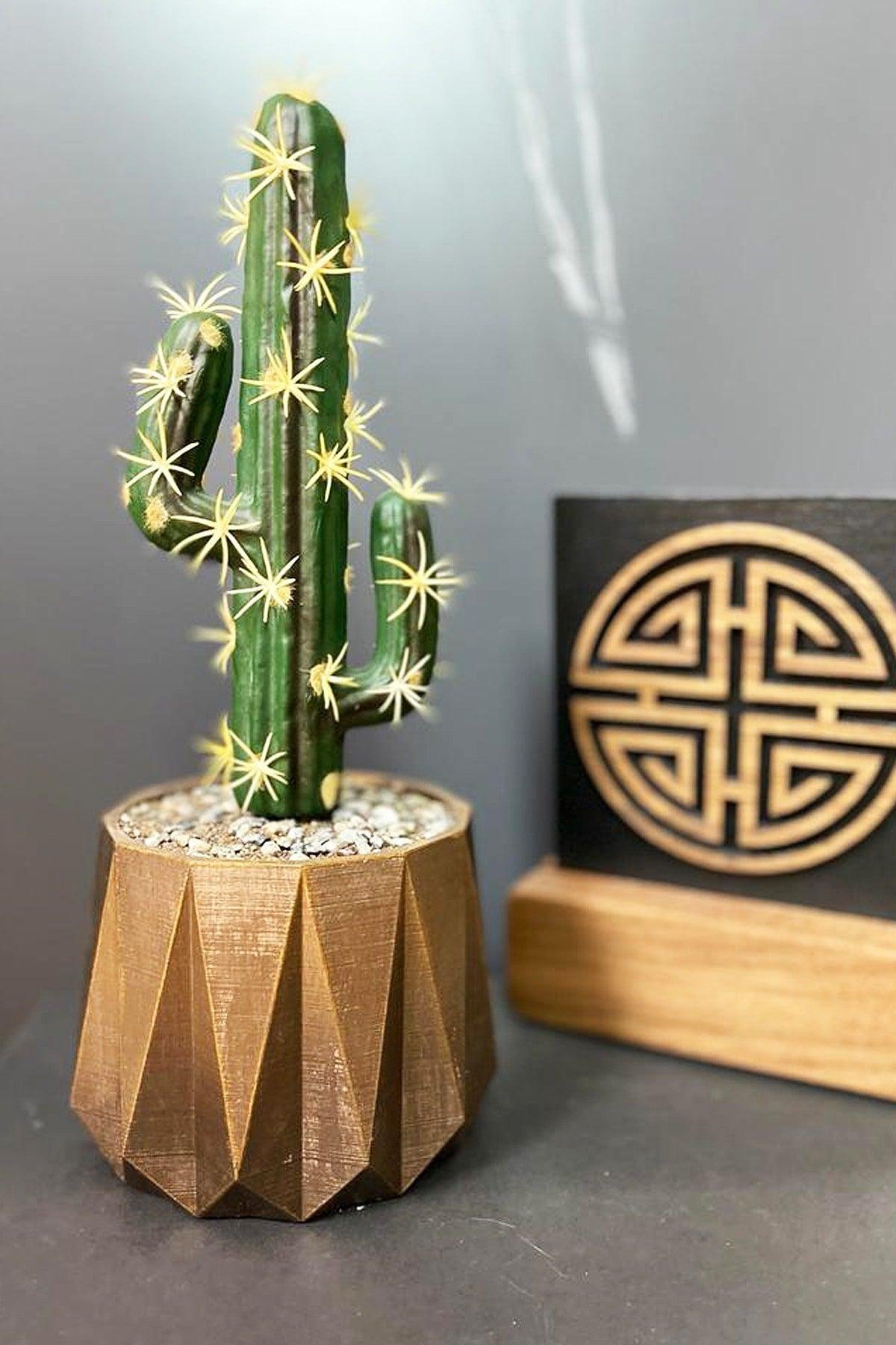 Artificial Cactus-30 Cm Decorative Concrete Flower Pot - Swordslife