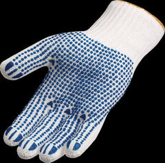 Basic Work Gloves Size 9-10, Polyester Cotton Blend, EN 388 Protection (12 Pairs)