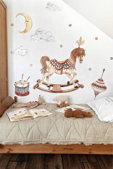 Carousel Set Kids Room Wall Sticker - Swordslife